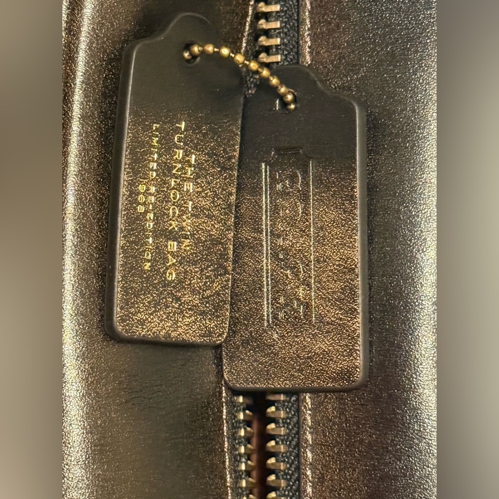 Coach Twin Turnlock Bag In Loved Leather - Picture 13 of 14